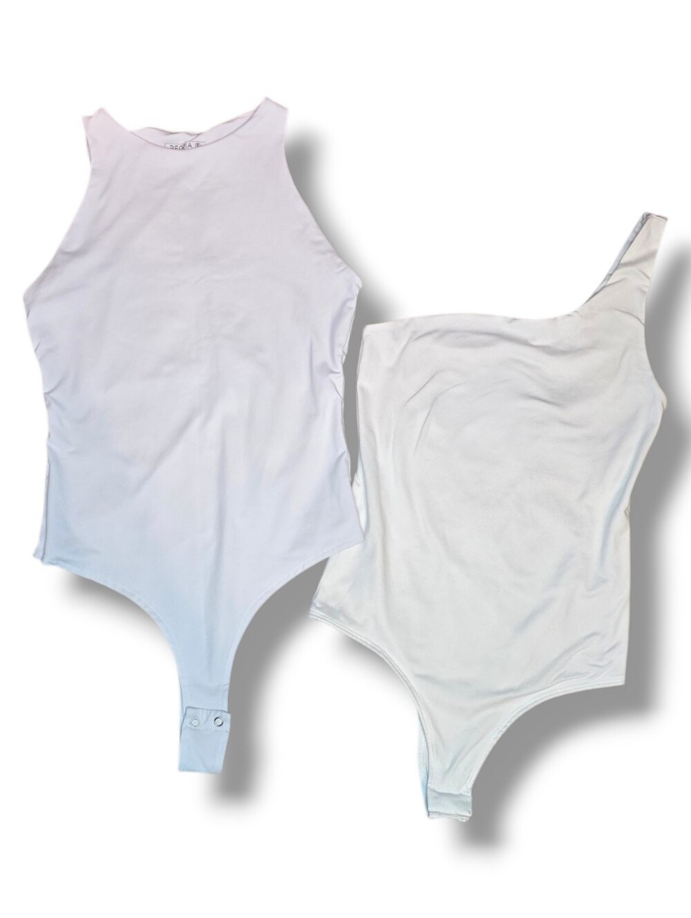 Bundle Of 2 White One-Piece Bodysuit - Stretch Fit Both Size Small